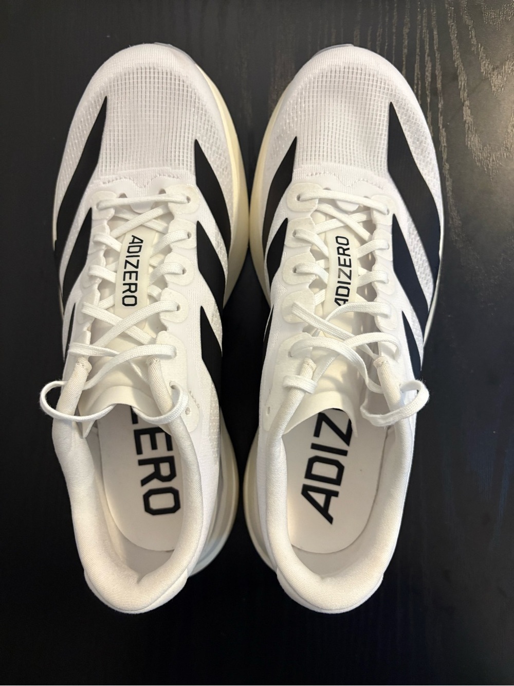 adidas Adizero Racing Shoes - White/Black